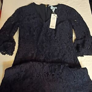 Draper James Elegant Navy Lace Dress